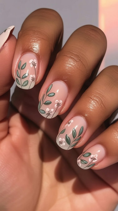 22 gentle green leaves and tiny flowers_bp