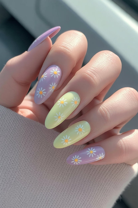 11 Almond pastel yellow purple white daisy_ECH