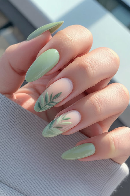 sage green nail ideas 8_bp