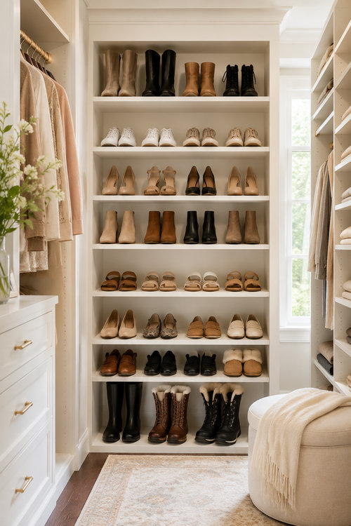 11 Store shoes by style or frequency of use_bp