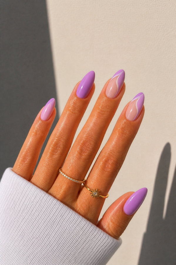 15 lavender nails with petal shaped french tips_bp