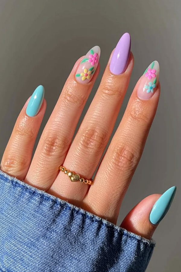 4 lavender and aqua colors with cute flowers_bp