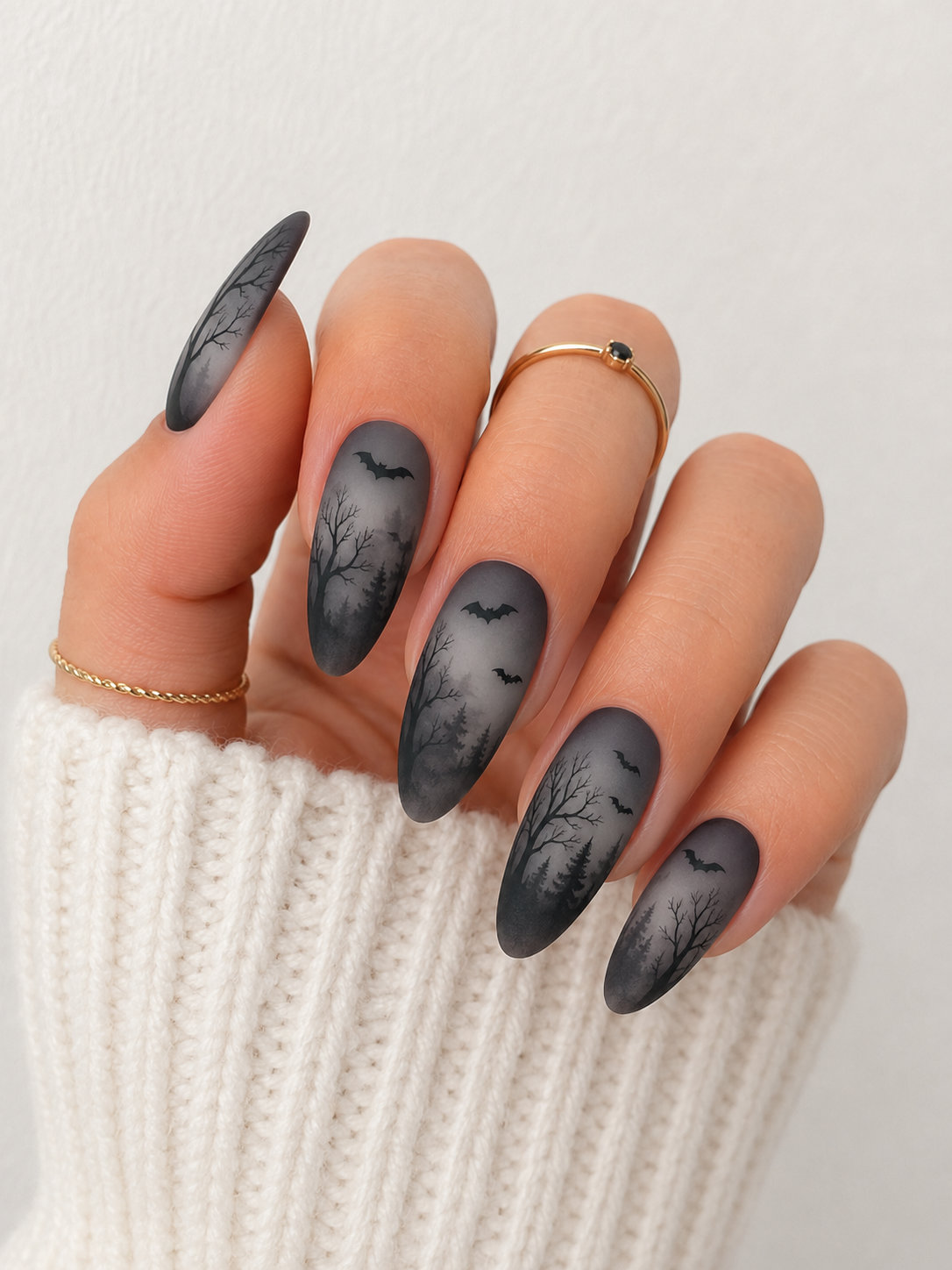 15 Haunted Forest Bat Nails_bp