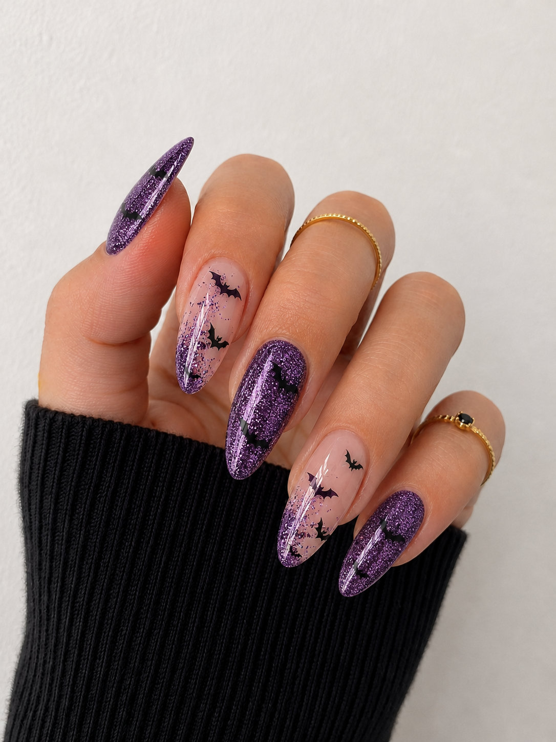 4 Purple Glitter Bat Nails_bp