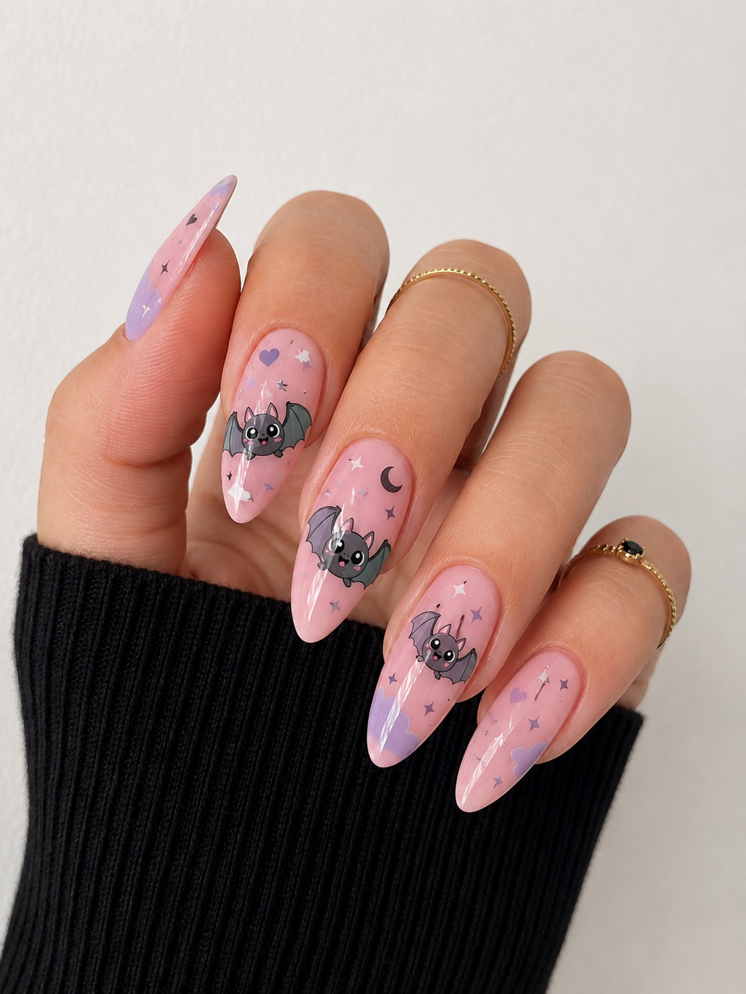 6 Cute Cartoon Bat Nails_bp